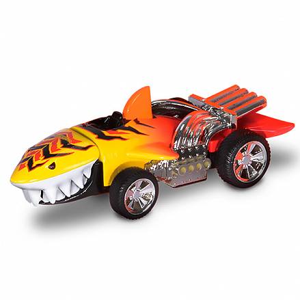 Машинка Hot Wheels со светом и звуком – Акула жёлтая, 13,5 см 